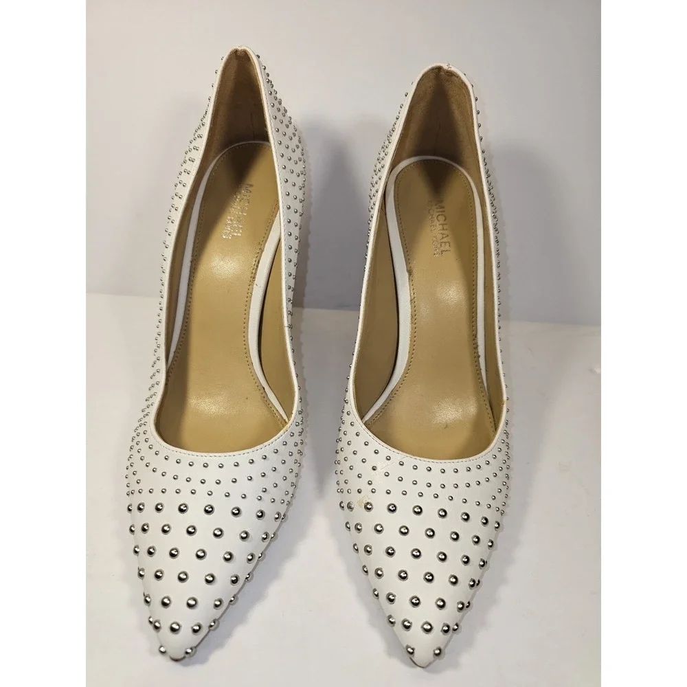 Michael‎ Kors Women's Leather Studded Mila Stilettos Size 7 Shoe